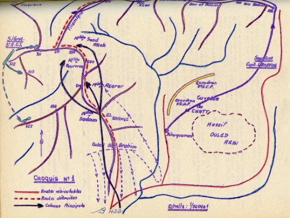 Le calque peut être repèré sur la carte à partir de la cote 701 dans le carré marqué 19 Le calque peut être repèré sur la carte à partir de la cote 701 dans le carré marqué 19