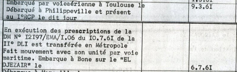 Débarqué à PHILIPPEVILLE le 9 mars 1961 Le Capitaine Roger PHILIPPON se retrouve 4 mois plus tard à METZ avec le 1° RCP pour cause de réorganisation de l' Armée de Terre après l' épisode du Putsch des Généraux Débarqué à PHILIPPEVILLE le 9 mars 1961 Le Capitaine Roger PHILIPPON se retrouve 4 mois plus tard à METZ avec le 1° RCP pour cause de réorganisation de l' Armée de Terre après l' épisode du Putsch des Généraux